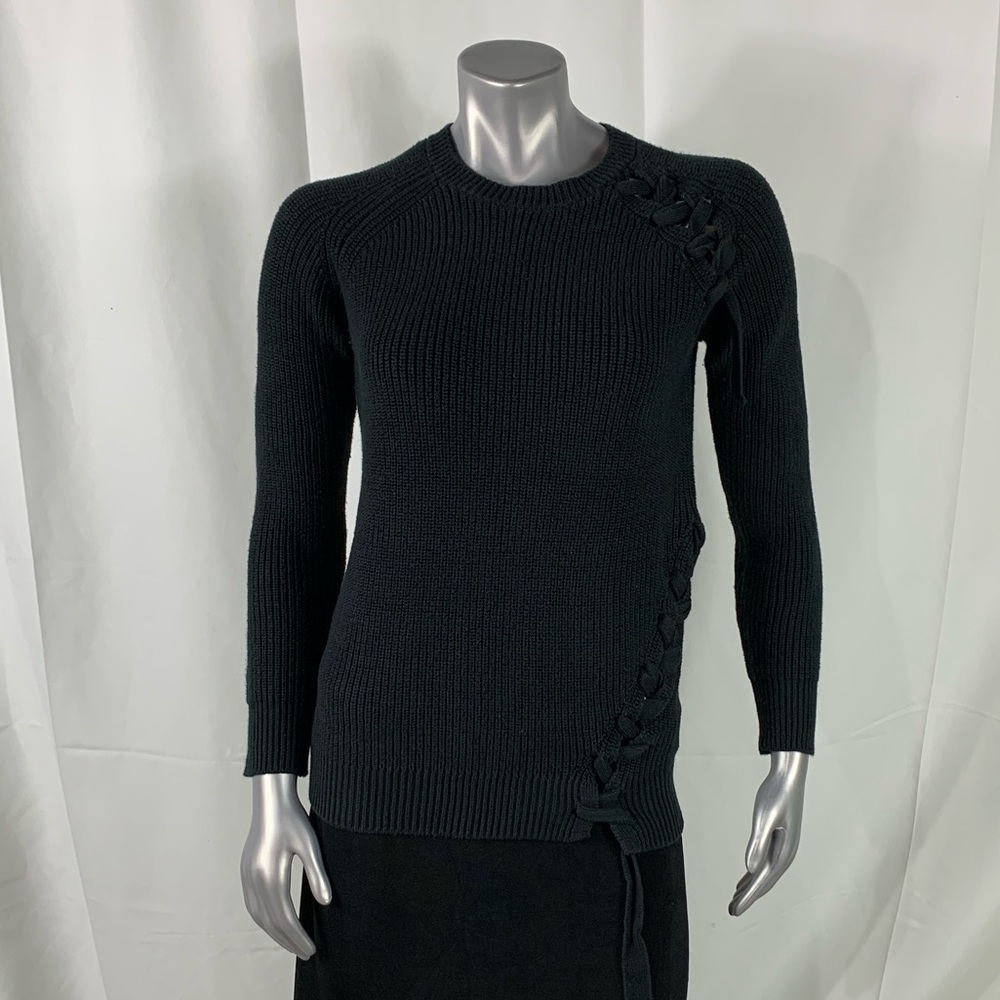 Women’s Olivia Warren Size S Sweater Lace Up Black